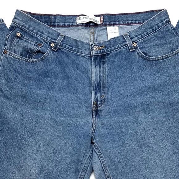 VINTAGE Levi's Relaxed Tapered Light Wash Jeans Blank Red Tab Levi's - Picture 4 of 10